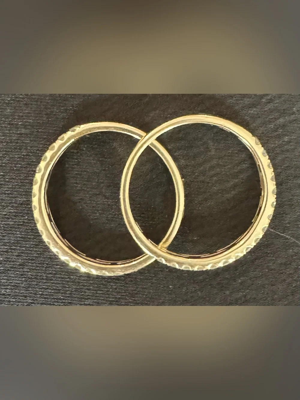 Elegant 14k Gold Pavé Genuine Diamond Bands